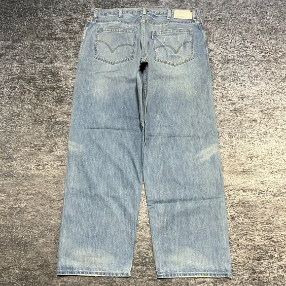 VTG Levis Silver Tab Jeans Mens 38x32 Light Blue Loose Baggy Wide Leg Skater Y2K - Picture 1 of 16
